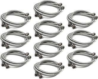 10 Pairs of 1/2" x 1/2" (Female to Female) BSP (900mm) Kitchen Basin Monobloc Mixer Tap Connector Flexible Hose Pipes Tail
