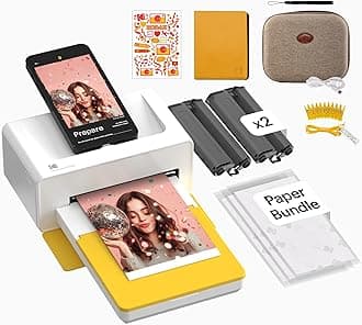 Dock Plus 4PASS Instant Photo Printer 4x6 inches Accessory Bundle (10 Initial Sheets + 80 Sheets + Gift pack)