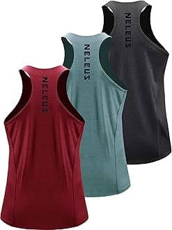 NELEUS Men's Workout Running Shirt (Pack of 3)