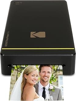 Kodak PM 210 Thermal Sublimation Mini Portable Mobile Instant Photo Printer - Black