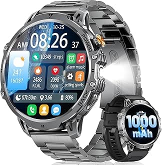 LIGE Smart Watch for Men with 1000 mAh Battery, 1.85" HD Display Smart Watches with Call Heart Rate Sleep Monitor 120 Sports Modes for Android iOS, IP68 Waterproof Smartwatch