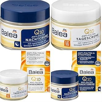 Balea Q10 Anti-wrinkle Day Cream+Night Cream VitaminE Cream Reduce wrinkles fine lines SkinCare regeneration cream Vegan
