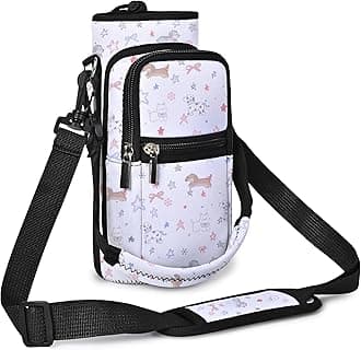 AUPET Water Bottle Carrier, Insulated Neoprene Water Bottle Holder Bag Case Pouch Cover 1000 ml or 750 ml, Adjustable Shoulder Strap, Great for Stainless Steel and Plastic Bottles