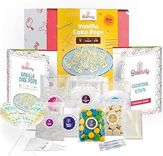 BAKETIVITY Kids Baking DIY Activity Kit - Egg Shape Vanilla Cake Pops Baking Kit with Pre-Measured Ingredients – Best Gift Idea for Boys and Girls Ages 6-12