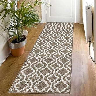 SHACOS Hallway Runner Rug Non Slip 60x180 cm Hall Runners Washable Kitchen Runner Carpet Runners for Hallway Entryway Laundry, Brown
