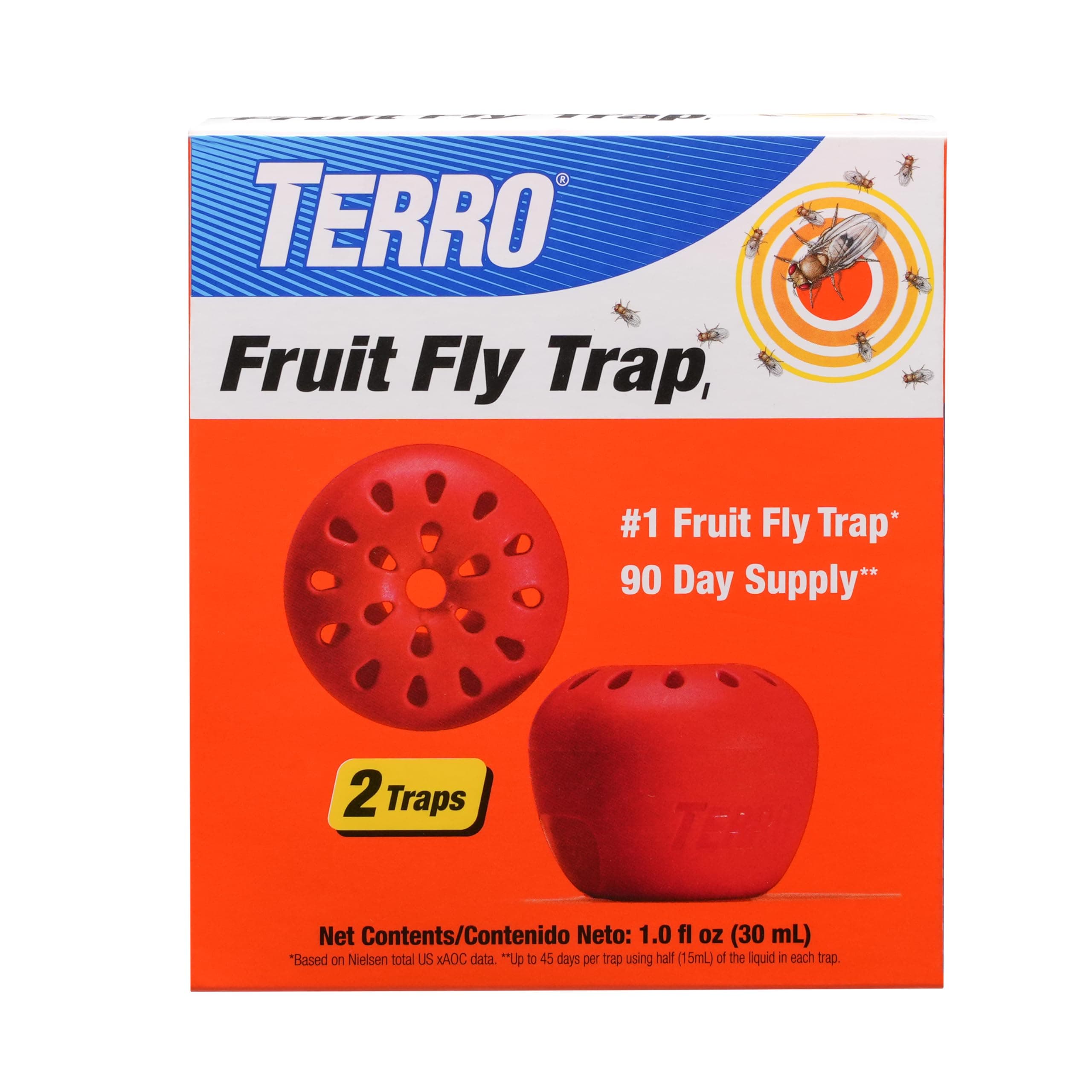 TERRO T2502 Fruit Fly Trap - 2 Traps