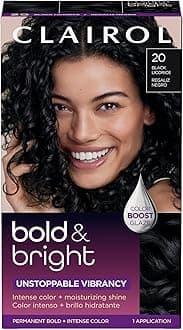 Bold & Bright Permanent Hair Dye, 20 Black Licorice Hair Color, Pack of 1