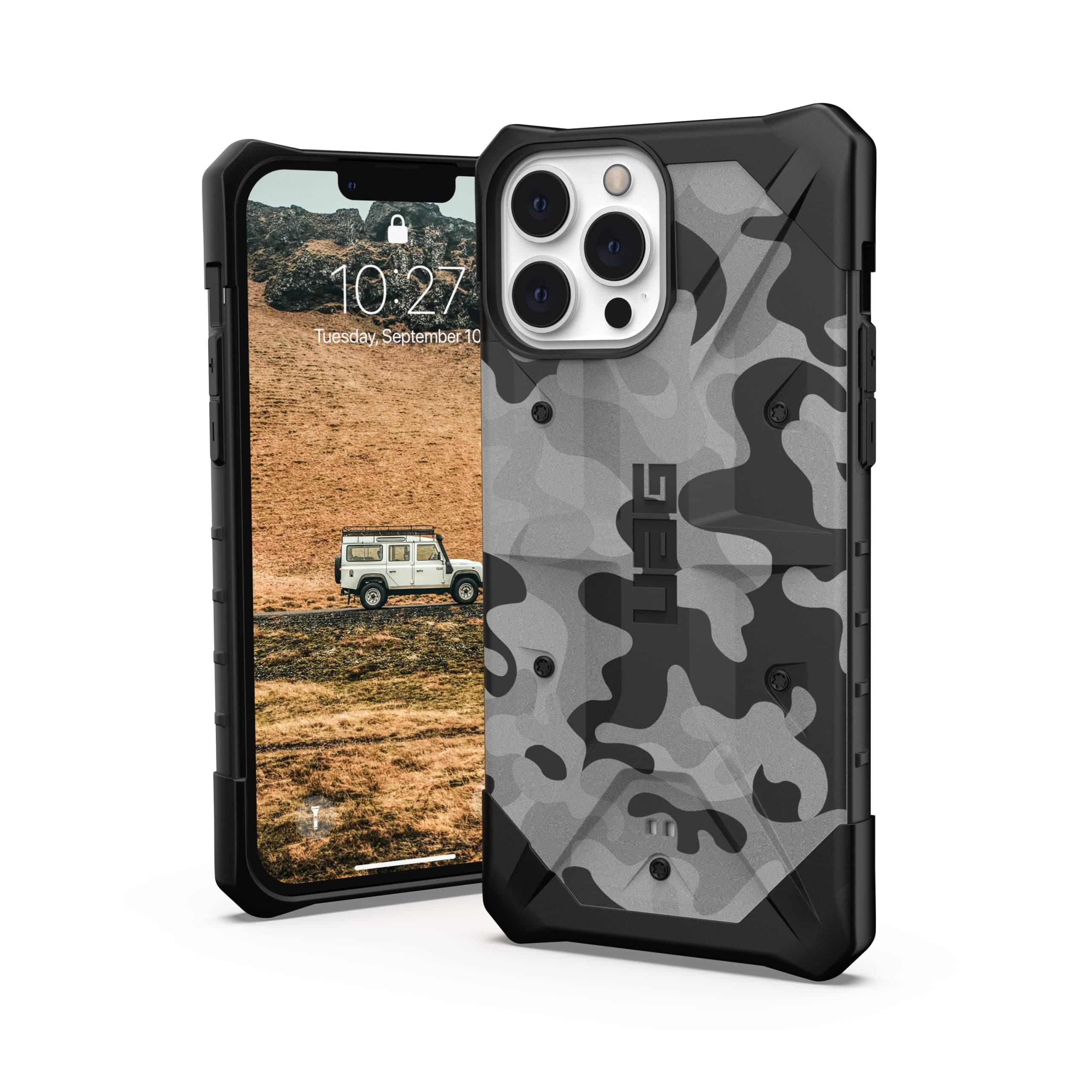 URBAN ARMOR GEAR UAG Designed for iPhone 13 Pro Max Case Black Midnight Camo Rugged Lightweight Slim Shockproof Pathfinder SE Protective Cover, [6.7 inch Screen]