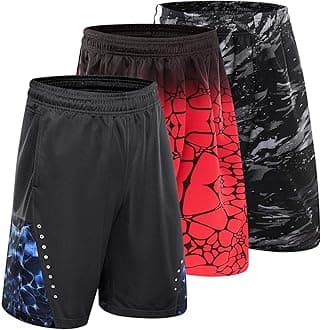 3PCS / Set Men's Running Shorts Quick Dry Running Shorts Basketball Pants Sports Pants (3pcs Short/Set1,XL)