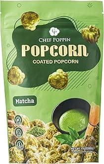 CHEF POPPIN Asian-Style Gourmet Flavored Popcorn, Non-GMO Corn, All Natural, Matcha, 50g, 1.76 oz