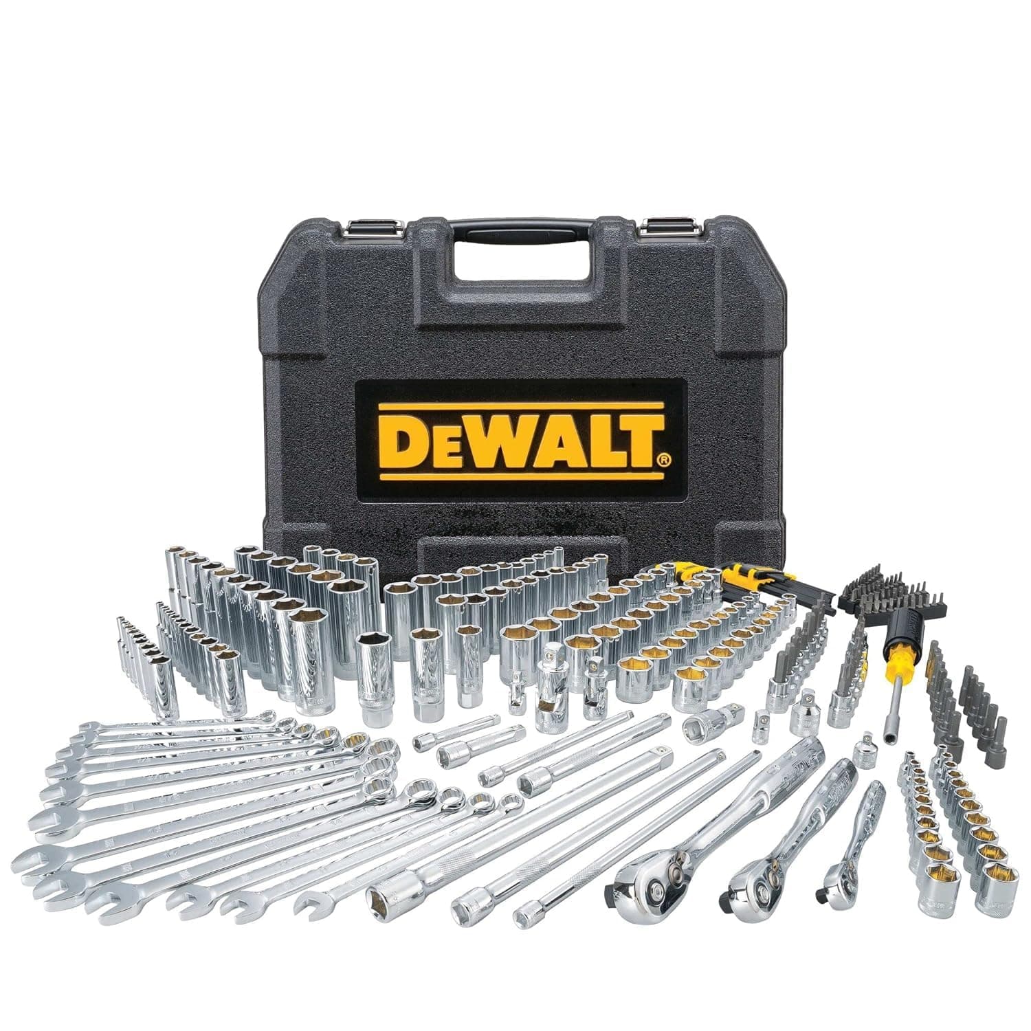 Socket Set, 1/4", 3/8", 1/2" Drive, SAE/Metric, 264-Piece Mechanic Tool Set (DWMT82835)