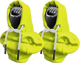 Car Shift Gear Cover, Fashionable Sweater Hoodie Auto Gear Shift Knob Protector, Funny Gear Shift Hoodie for Knob Cover Gift, Universal Auto Interior Accessories Fit Most Cars, 2 Pieces, Green