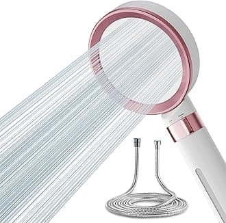 Magichome5 Modes Shower Head High Pressure (Rose Gold-Shower Head with Hose)