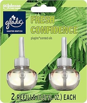 PlugIns Refills Air Freshener, Fresh Confidence, Scented and Essential Oils for Home and Bathroom, 0.67 Fl Oz, 2 Count