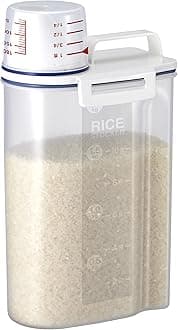 Asvel 7509 Rice Container Bin with Pour Spout Plastic Clear 2KG