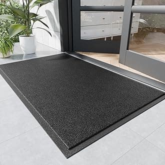 Sturdy Front Door Mat, 60" x 36" Heavy Duty Indoor Outdoor Doormat for Entryway, Fade Resistant, Waterproof Low Profile Entry Mat, Non Slip Welcome Mat for Outside Entrance, Patio, Home