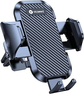 VICSEED 2026 Upgrade Ultra Stable Car Phone Holder Mount [Never Fall Off & Won't Break] Universal Air Vent Phone Mount for Car Easy Clamp Phone Holders for Your Car for iPhone 17 Pro Max 16 15 14 13