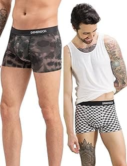 Modal Regular Fit Printed Trunk Underwear Anti-Bacterial Moisture Wicking Breathable Microfibre Waistband Comfortable Deo-Soft Trunks for Men-Black Check & Mate, Thunder Black-XL