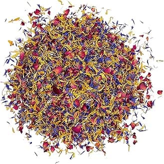 Spring Flower Blend – Edible flowers - Rose, Cornflower and Marigold - All natural, Culinary grade Delights (0.35oz) - Premium Quality - Perfect for Beverages, Cakes