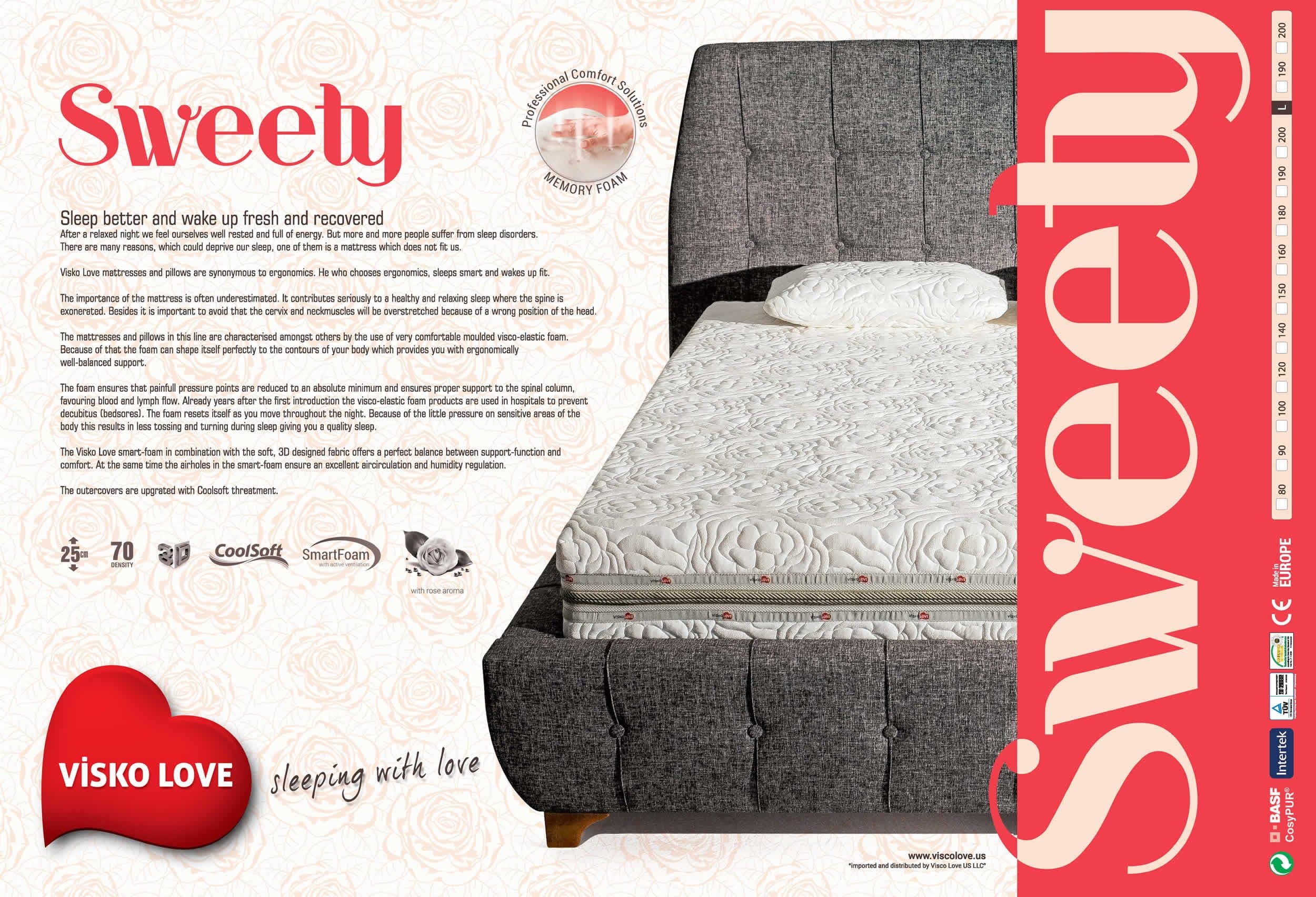 VISCO LOVE Sweety Mattress, King