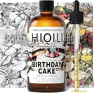 HIQILI Birthday Cake Fragrance Oil for Diffusers, Candle & Soap Making, Add to Aromatic Air Freshener Spray, Premium Grade - 5.07 Fl Oz