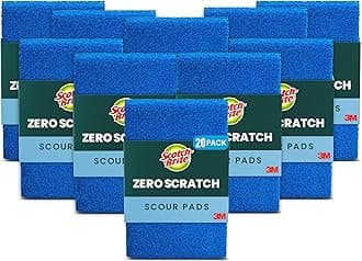Scotch-Brite Non-Scratch Scour Pads, Scouring Pads for Kitchen and Dish Cleaning, 20 Pads