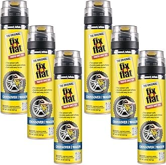 Fix-A-Flat S60430-6PK Aerosol Emergency Flat Tire Repair and Inflator, for Large Tires, Eco-Friendly Formula, Universal Fit for all Cars and Small Trucks/SUVs, 20 oz. (Pack of 6)
