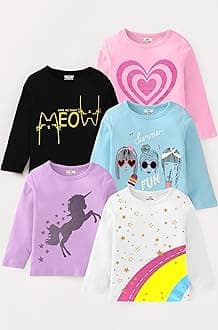 Girls Full Sleeves Cotton T-Shirt