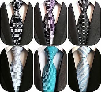 Lot 6 PCS Classic Men's Silk Tie Necktie Woven JACQUARD Neck Ties