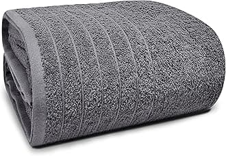 Tens Towels Pack of 1 Jumbo Bath Sheet 40 x 80 Inches, Super Large & Light, Quicker to Dry, 100% Cotton, Lighter Weight, Super Soft and Absorbent, Perfect to Wrap Yourself in (Dark Grey)