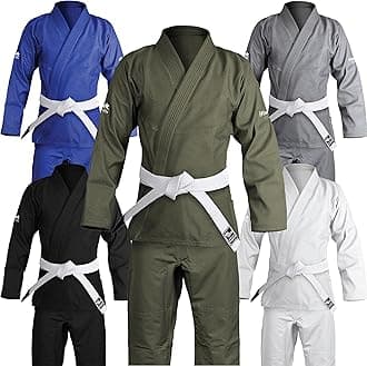 Hawk Sports Brazilian Jiu Jitsu Gi for Men and Women with Jacket, Pants, and White Belt for Martial Arts Training