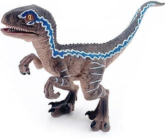 Gemini&Genius Dinosaur Toys Baby Velociraptor with Movable Jaw and Hands, Cake Topper, Collectible Action Figure, Birthday Gifts and Party Supplies for Kids