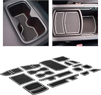 CupHolderHero fits Honda Accord Accessories 2018-2022 Premium Custom Interior Non-Slip Anti Dust Cup Holder Inserts, Center Console Liner Mats, Door Pocket Liners 17pc Set (White Trim)