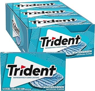 Wintergreen Sugar-Free Chewing Gum, 12 Packs of 14 Pieces (168 Total Pieces)