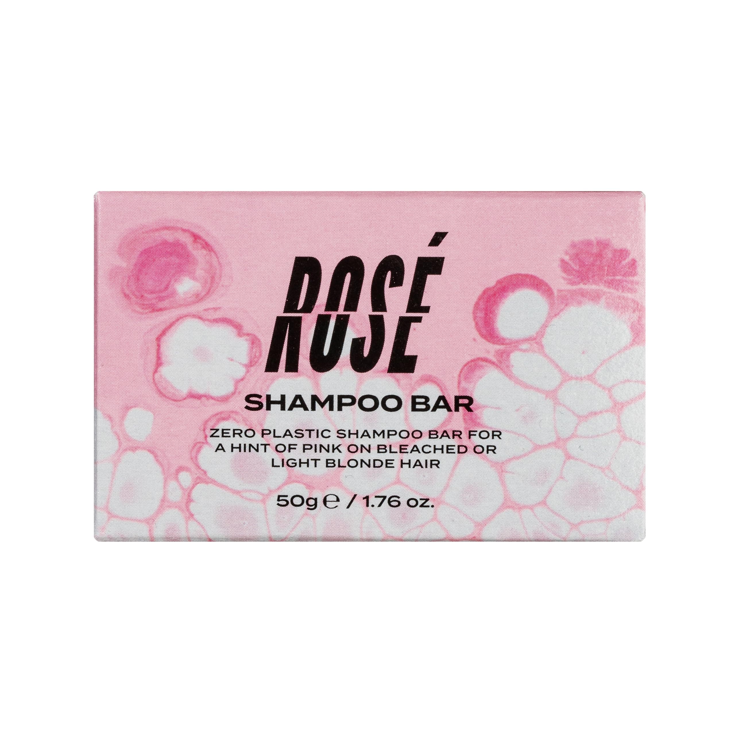 Rosé Toning Shampoo Bar, Soft Pink Color Depositing Formula for Bleached Hair, Gently Cleanses and Helps Build or Maintain Baby Pink Hair Color with Shea Butter 50g