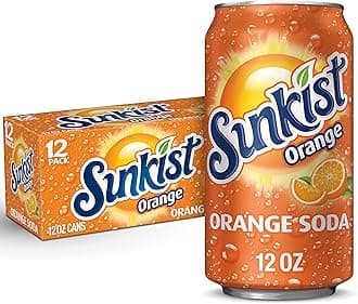 Sunkist Orange Soda, 12 fl oz cans, 12 pack