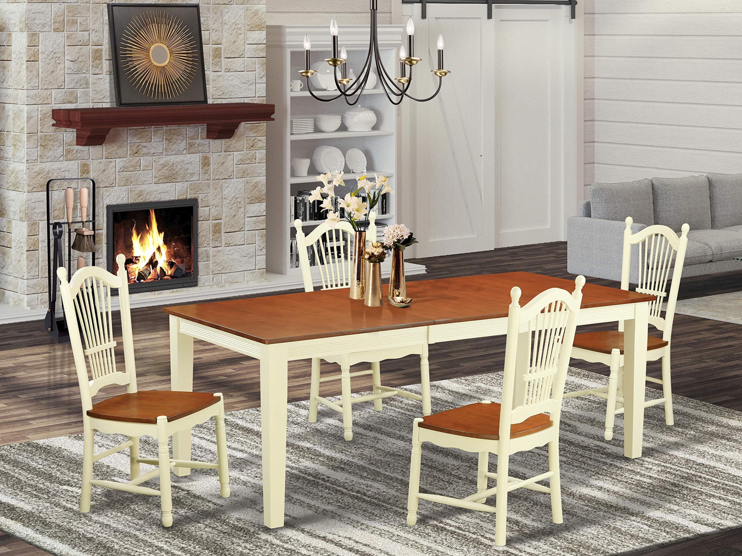 5 PcTable and chair set - Dining Table and 4 Dining Chairs