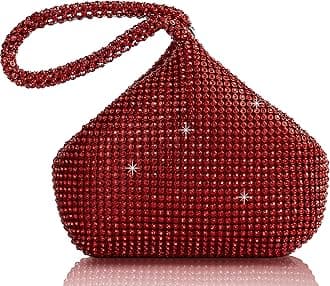 Women's Rhinestone Clutch Evening Bags Sparkly Glitter Triangle Purse for 1920s Party Prom Wedding