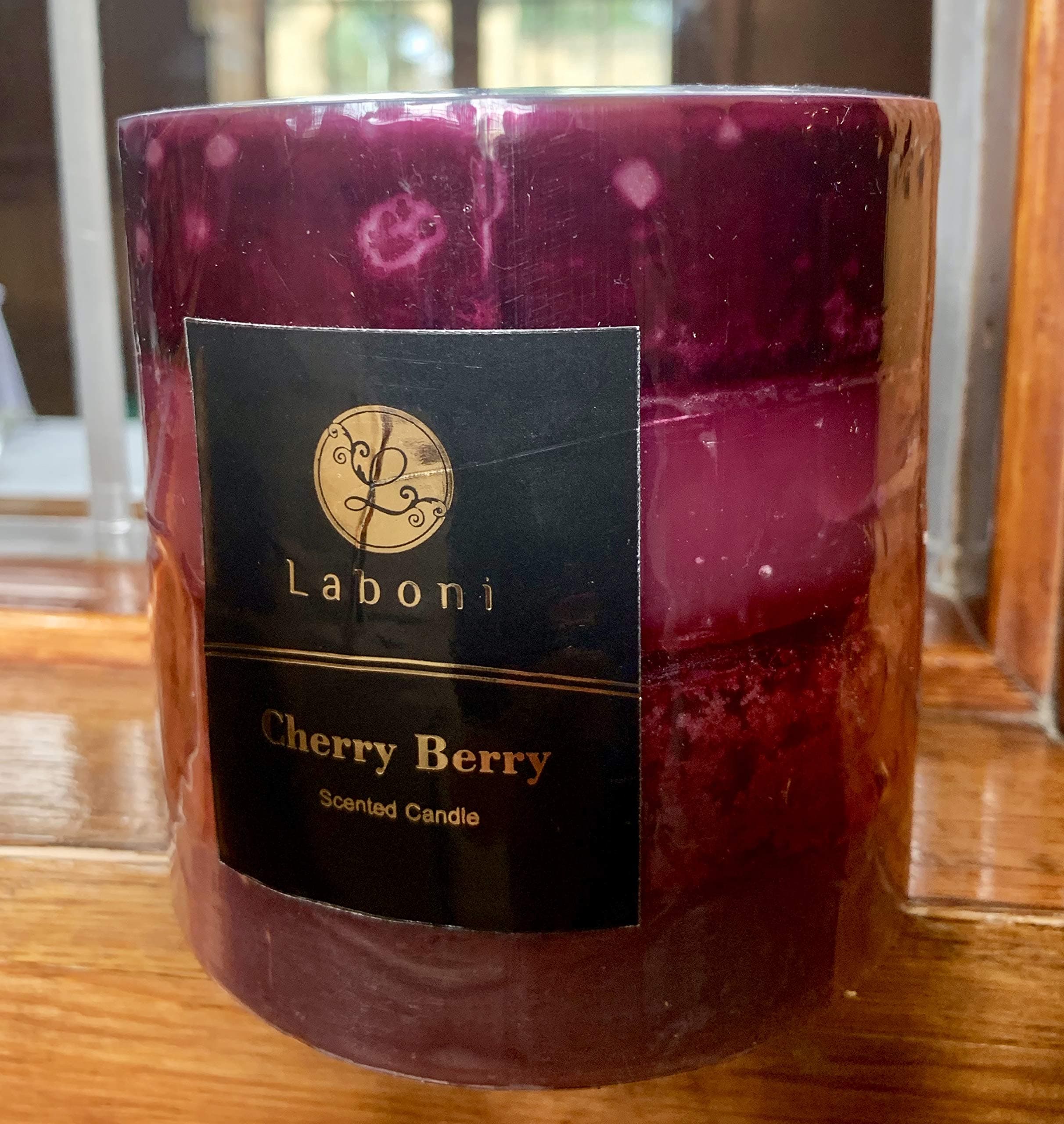LABONI Cherry Berry Layered Pillar Scented Candle