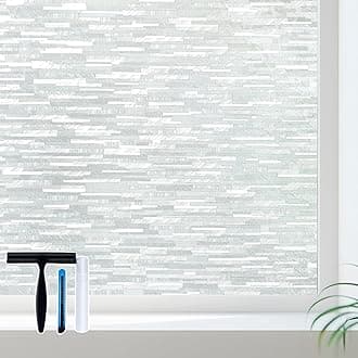 Volcanics Window Privacy Film with Installation Tools, Frosted Glass Window Film, Removable Window Clings for Home Office, Static Cling Opaque Stickers, UV Blocking 35.4 x 78.7 Inches
