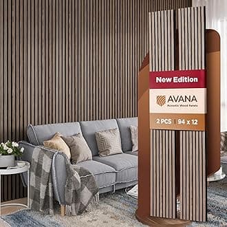 Avana Acoustic Wood Wall Panels – Walnut Acoustic Panels Set of 2 – Wall Panels For Interior Wall Decor For Homes, Offices, Studios – Aesthetically Pleasing Decorative Wood Panels For Wall
