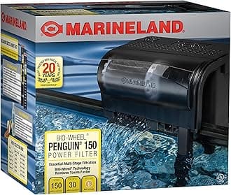 MarineLand Penguin Bio-Wheel Power Filter 150 GPH, Multi-Stage Aquarium Filtration,black, 20-30 Gallon Aquarium, 150 GPH