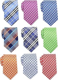 Lot 9 PCS Classic Men's Tie Necktie Woven JACQUARD Neck Ties