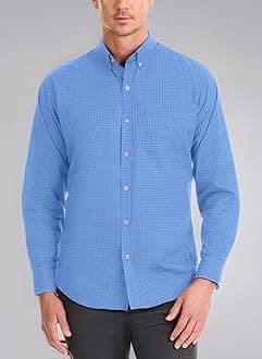 Van Heusen Men's Wrinkle Free Long Sleeve Button Down Shirt Button Down Shirt