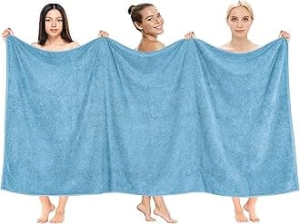 Cotton Paradise, 100% Cotton 40x80 Oversized Bath Sheet, Extra Large Turkish Bath Towels for Bathroom, Sky Blue Bathsheet