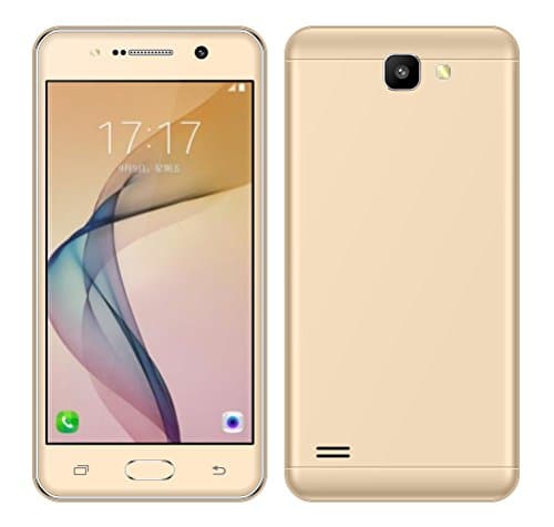 Sim-Free Smartphone,Unlocked 5.0 Inch Android 6.0 3G/GSM Dual Sim Mobile Phone, MTK6580 1.3GHz Quad Core 1GB RAM & 4GB ROM, 5.0MP HD Beauty Camera,WIFI GPS Cell Phone (J4-Gold)
