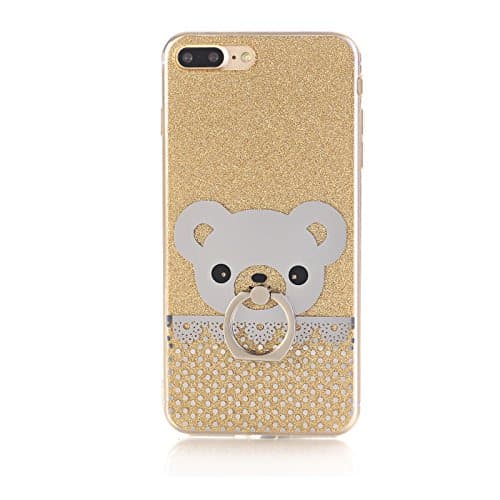 iPhone 7 Plus Case, Ulreon Ultra Slim Thin Lightweight Cute Design 360 Degree Rotating Ring Grip Kickstand Shockproof Protective Anti Scratch for iPhone7 Plus 5.5inch (GOLD)