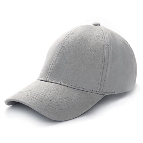 TARTINY Baseball Hat Unisex Unstructured Cotton Adjustable Plain Cap Polo Style (Light Grey)