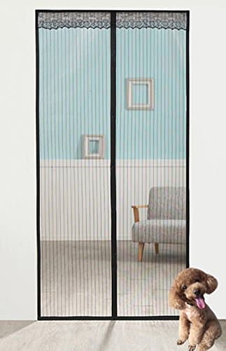 HOMY Magnetic Screen Door Bug-Proof Mesh Curtain with 2 Rolls of Velcro Close Quick And Silent Keeps Bugs Out Lets Fresh Air In, Hands Free Fits Door Openings Up to 34"x82"