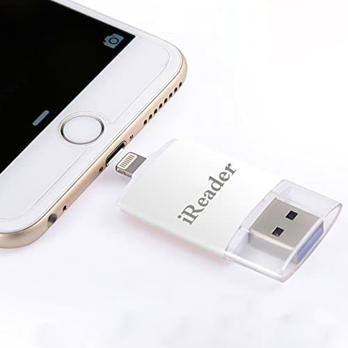 Lightning iReader with Micro USB Connector,Memory Card SD TF Reader,External Storage for iPhone/iPad/Android phones/Mac/PC (Lightning read TF card)